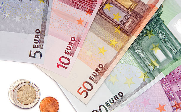 euro - five euro banknote european union currency number 5 paper currency zdjęcia i obrazy z banku zdjęć