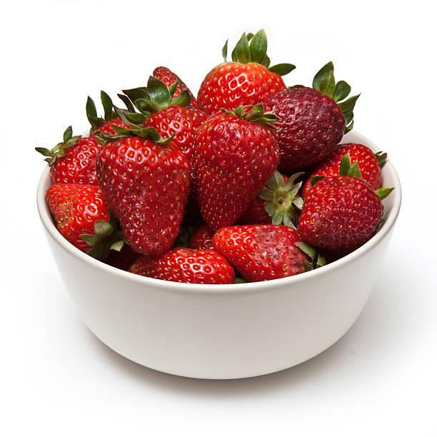 istock bowl of strawberries on a white background 91775369
