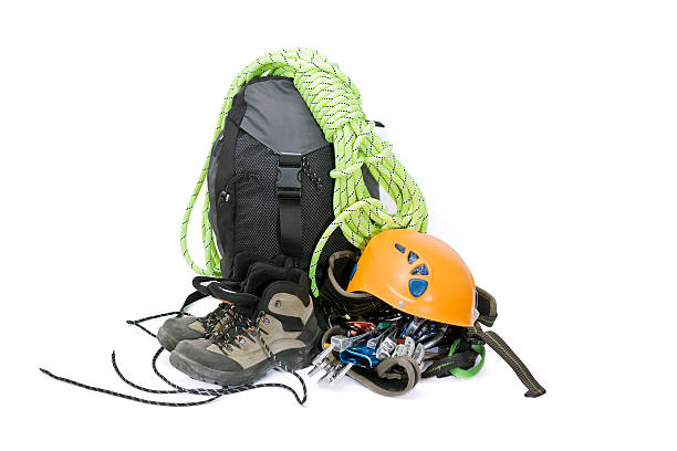 istock A pile of climbing gear with a backpack and a helmet 91775745