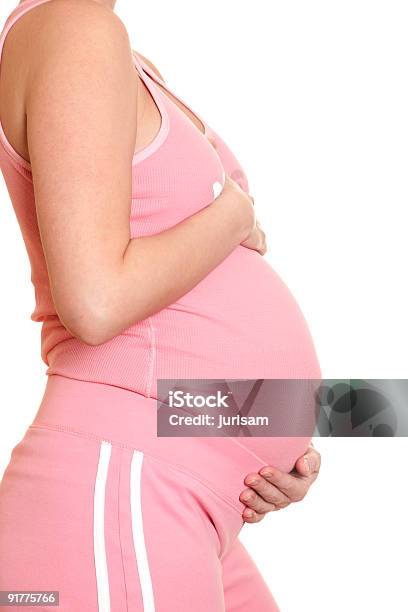 Беременная Женщина — стоковые фотографии и другие картинки Белый - Белый, Белый фон, Беременная