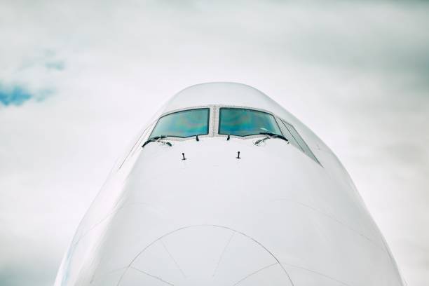 istock Front view of the airplane 917759604