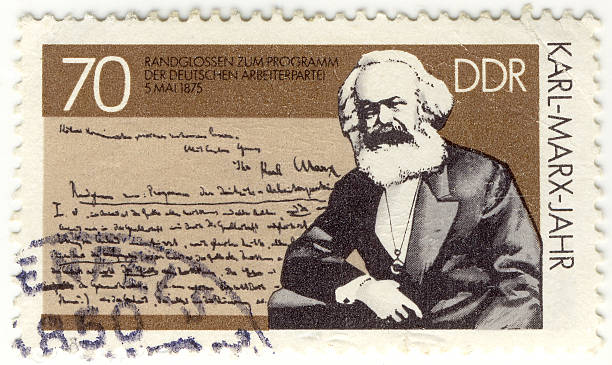 istock vintage stamp with German philosopher, creator of communism Karl Marx 91776384