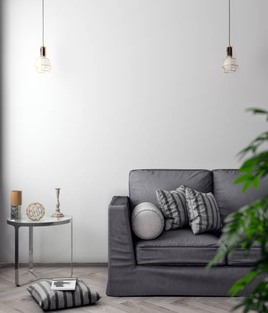 istock Mockup Poster in the interior, 3D illustration of a modern design 917766502