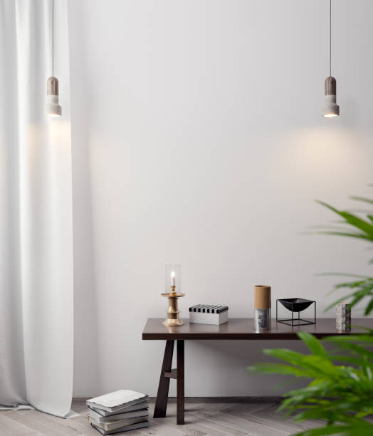 istock Mockup Poster in the interior, 3D illustration of a modern design 917766530