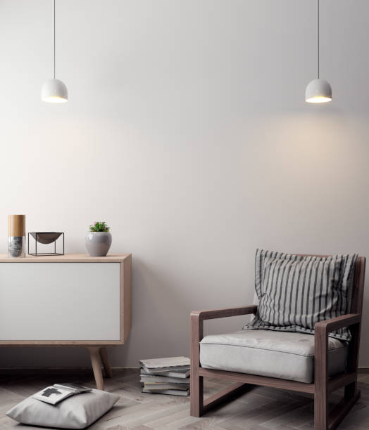 istock Mockup Poster in the interior, 3D illustration of a modern design 917766576