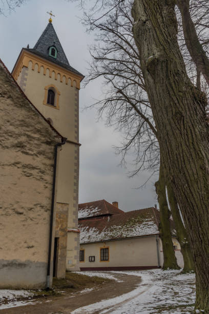 istock Lomnice nad Luznici old town with church 917766630