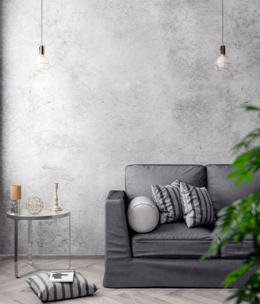 istock Mockup Poster in the interior, 3D illustration of a modern design 917767032