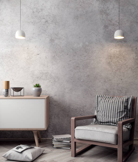 istock Mockup Poster in the interior, 3D illustration of a modern design 917767270