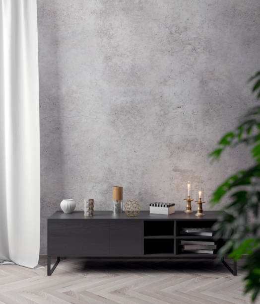 Mockup Poster in the interior, 3D illustration of a modern design