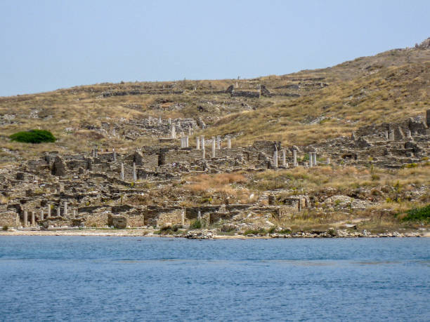 istock Greek Temples Ruins in Delos Cyclades Islands Greece 917770382
