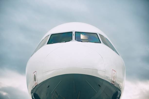 istock Front view of the airplane 917774534