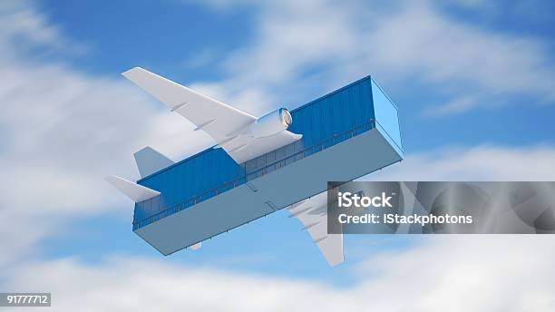 Foto de Conceito De Carga Aérea e mais fotos de stock de Asa de aeronave - Asa de aeronave, Avião, Avião cargueiro