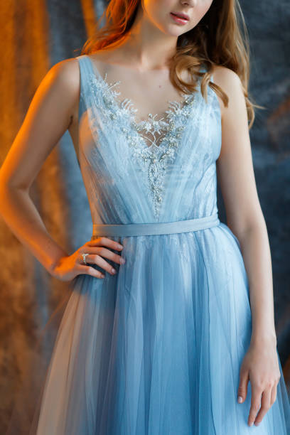 istock sweet bride in an blue gown 917777162
