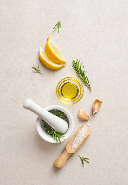 istock Sea salt scented with fresh rosemary and garlic 917777596
