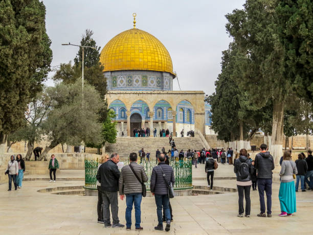 Dome of the Rock mosque on Temple Mount, Jerusalem stock photo