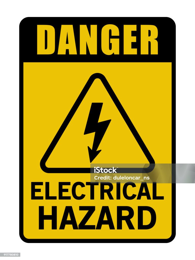 Signal de danger danger électrique Triangle - clipart vectoriel de Électricité libre de droits