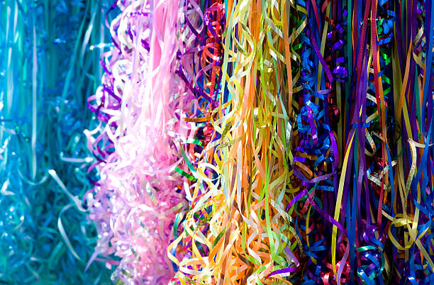 istock Layers of Colorful Curly Ribbons 91778371