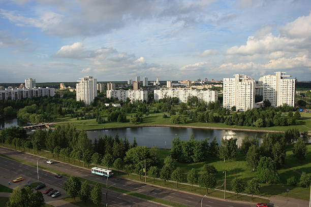 Minsk view stock photo