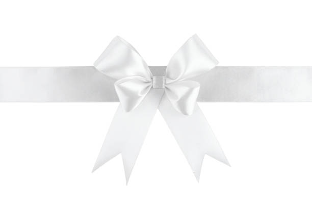 istock White satin ribbon bow isolated on white background 917805704