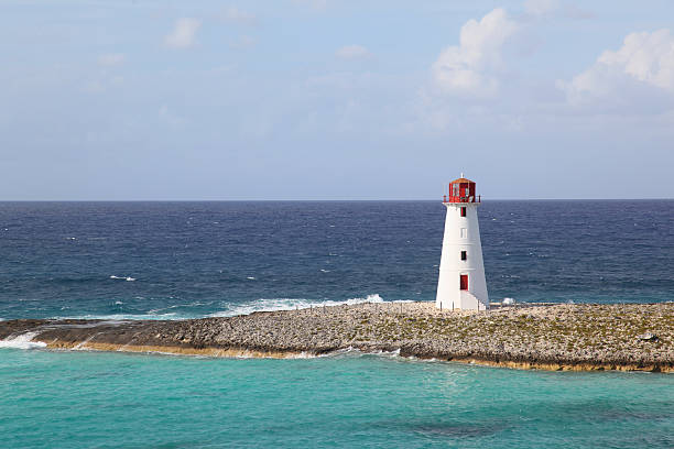 istock Ocean and lighthouse, Nassau, Bahamas 91780579