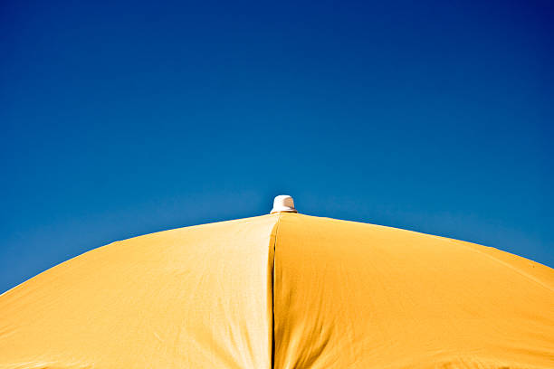 Beach Umbrella - clipping path included stock photo