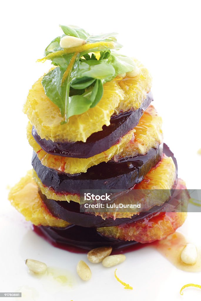 Napoleone Insalata con barbabietole, arancione e rucola - Foto stock royalty-free di Barbabietola