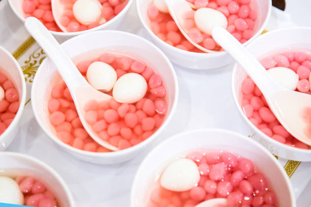 istock Chinese sweets dumpling from sticky rice, in syrup for serve wedding 917812816