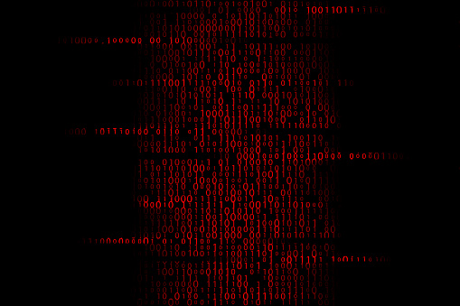 Red Corrupted Code Numbers Red Infected Binary Code Illustration Stock Illustration - Download ...