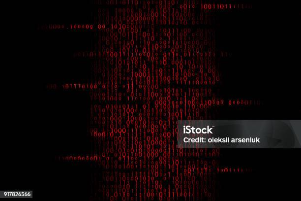 Red Corrupted Code Numbers Red Infected Binary Code Illustration Stock Illustration - Download ...
