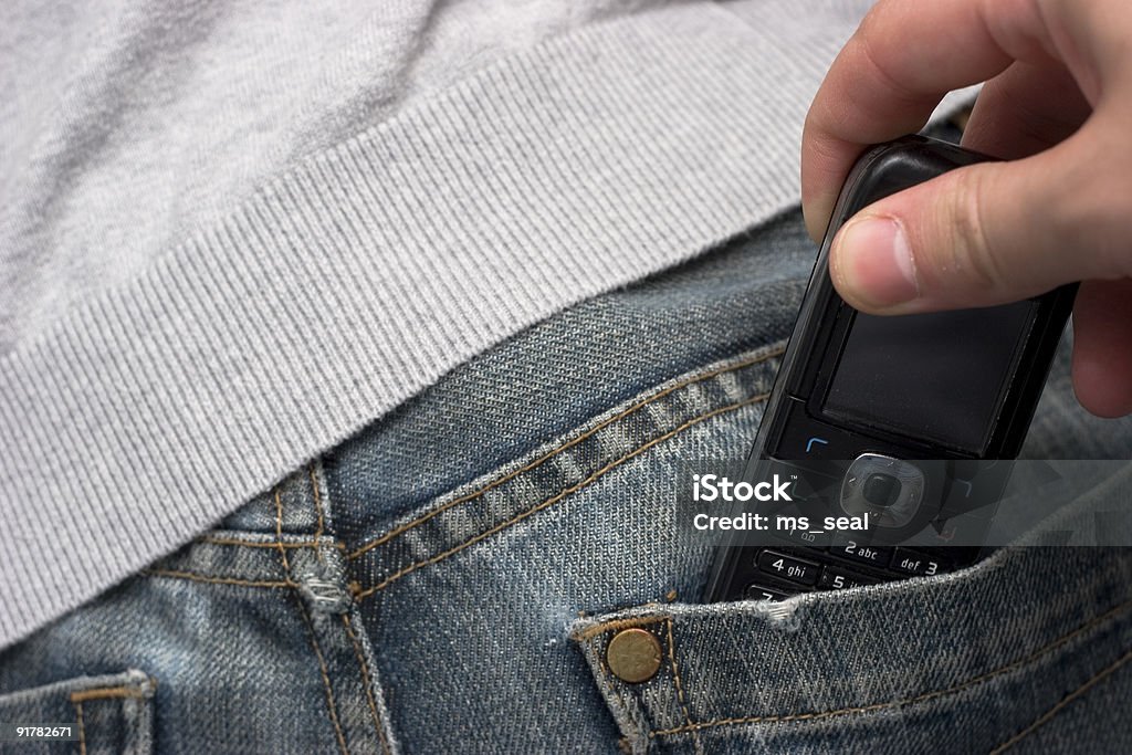 의류의 소매치기 도둑질 전화 - 로열티 프리 검은색 스톡 사진