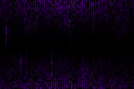 Fading Numbers Visualization Fading Violet Numbers Stock Illustration - Download Image Now ...