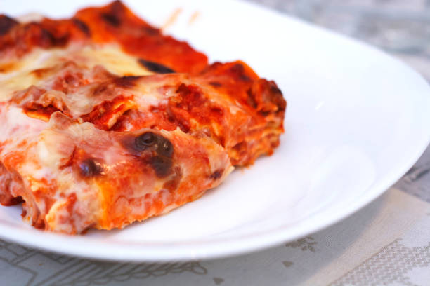 istock close-up view of a portion of lasagna 917826800