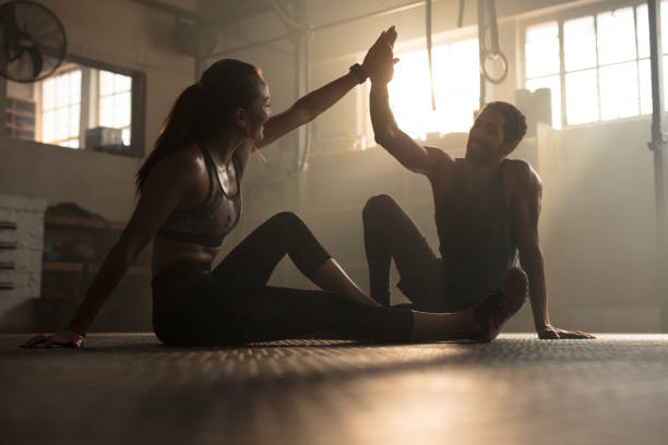 istock Healthy people after successful exercising session 917832690