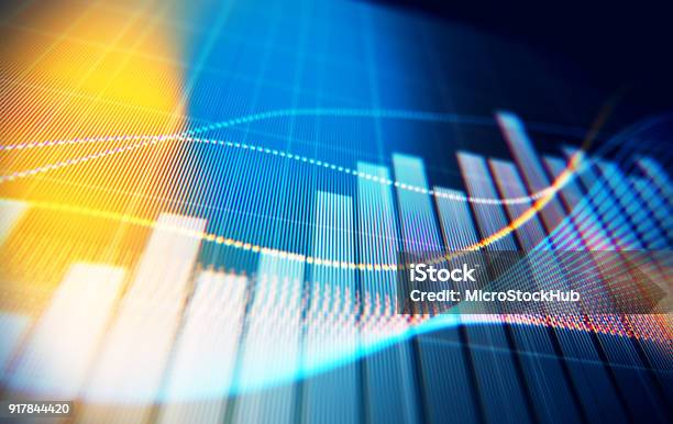 Financial And Technical Data Analysis Graph Showing Search Findings Stock Photo - Download Image Now