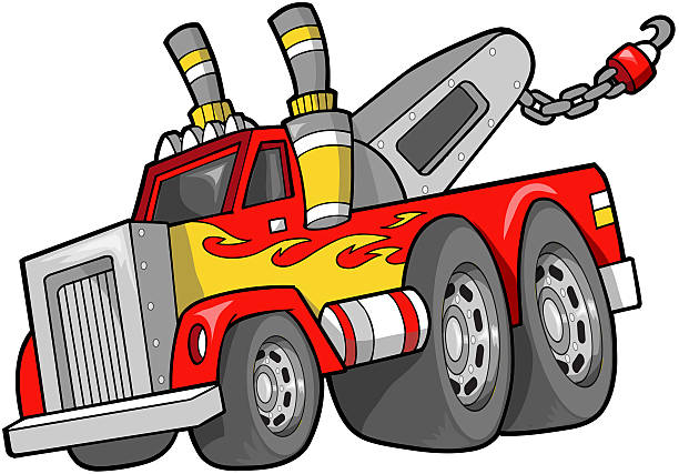 Tow Truck Vector Illustration vector art illustration