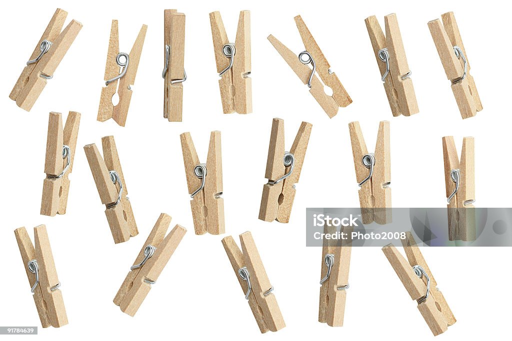 Clothespins to clip Clothespins with isolated clipping path. Clothespin Stock Photo