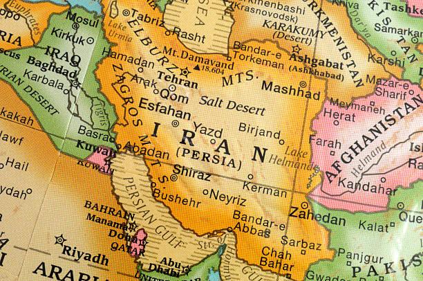 iran na całym świecie - map iran globe old fashioned zdjęcia i obrazy z banku zdjęć