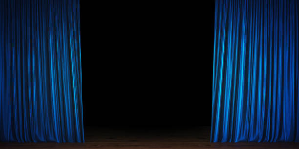 Blue  Velvet Theater Curtain Opening