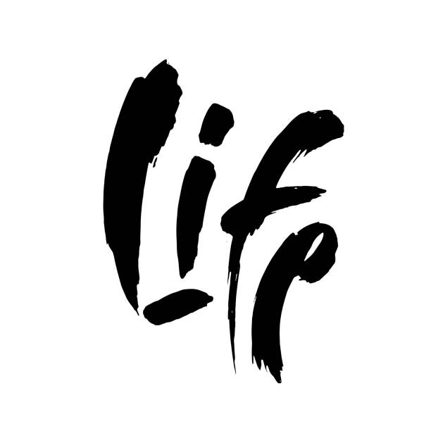 istock Life. Modern calligraphy. Brush painted letters, vector hand-drawn lettering illustration template. 917853086