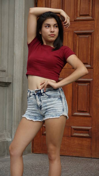 istock Teen Girl Standing Model Pose 917853292