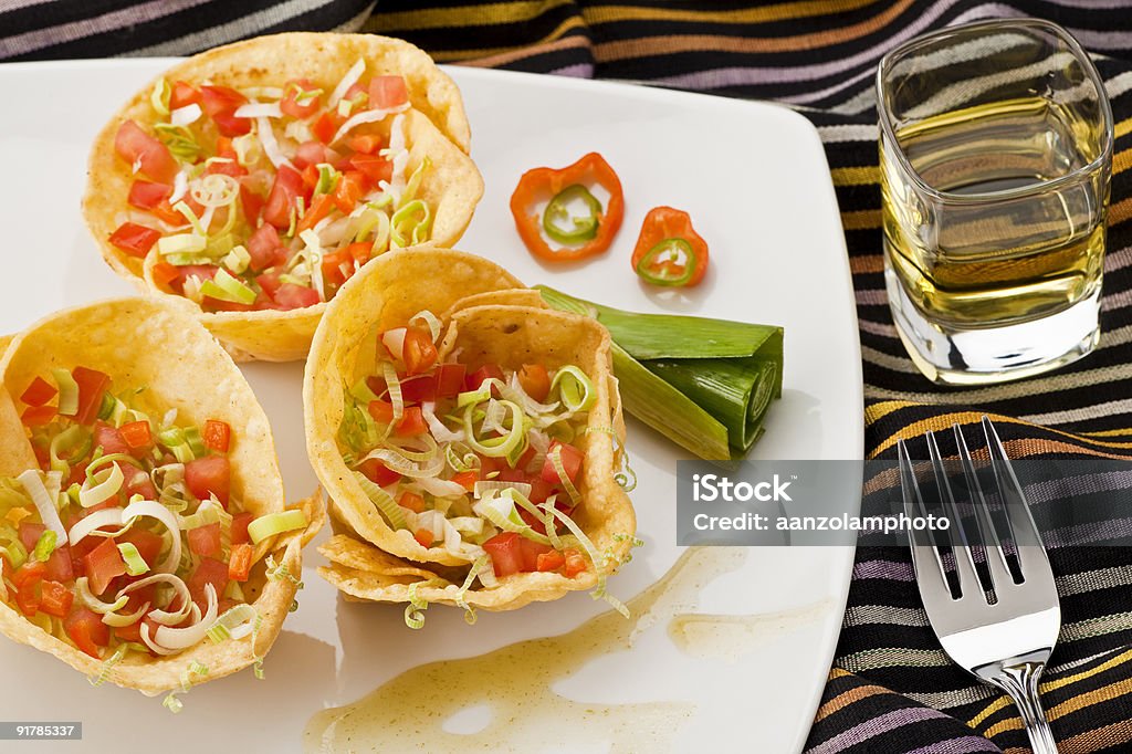 Tostada de Mexicana - Royalty-free Alface Foto de stock