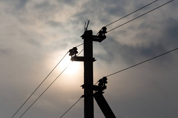 istock electric pole at dawn on nature 917853754
