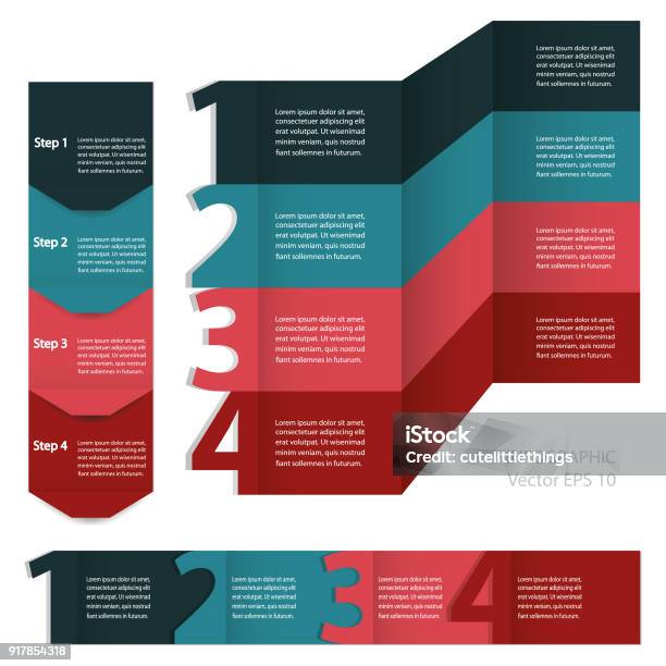 4 Module Infographic Infographics Process Chart Module Stock Illustration - Download Image ...