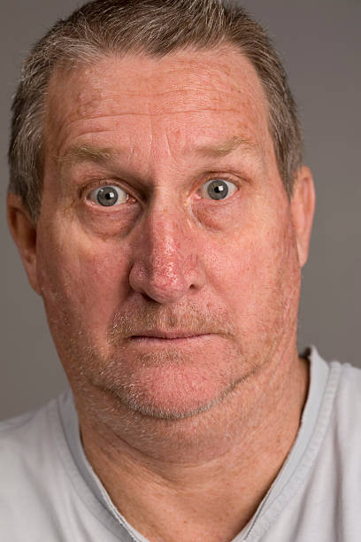 istock Senior male portrait with surprised look 91785451