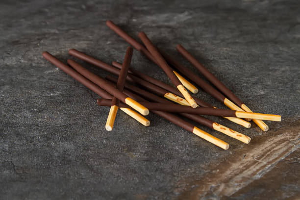 istock Box for cookies with bright flogging. Japan sweets. dark background. 917858320