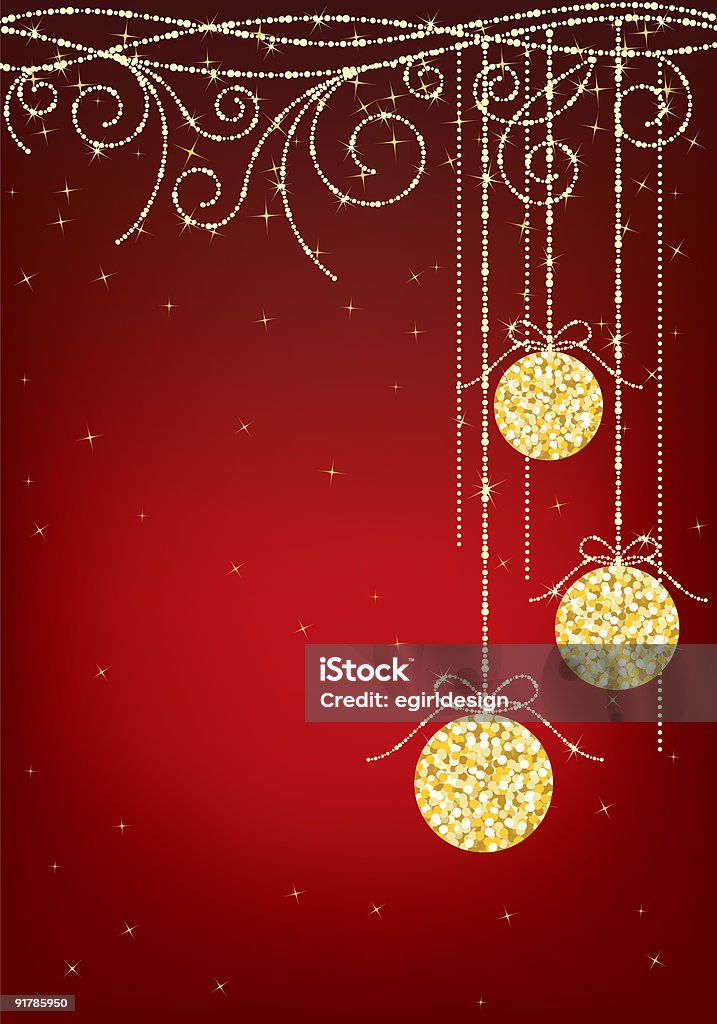 Glänzende Weihnachten Hintergrund - Lizenzfrei Christbaumkugel Stock-Illustration