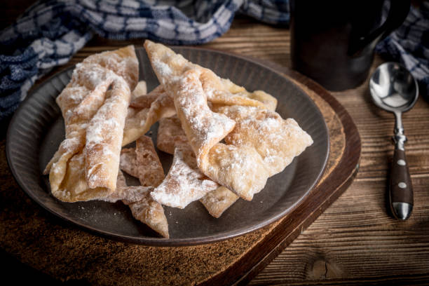 istock Faworki - traditional Polish crispy dessert. 917864932