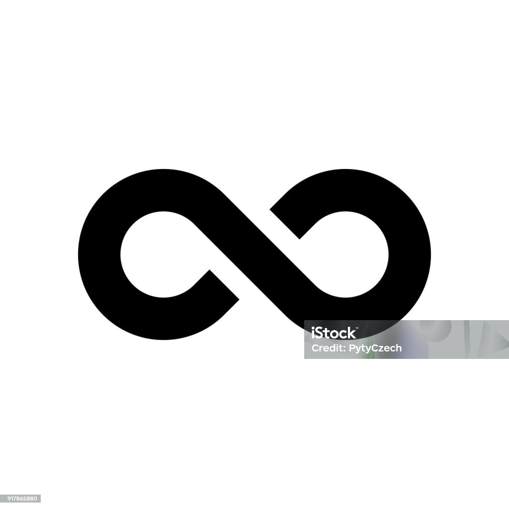 Black infinity symbol icon. Simple flat vector design element Black infinity symbol icon. Simple flat vector design element. Infinity stock vector