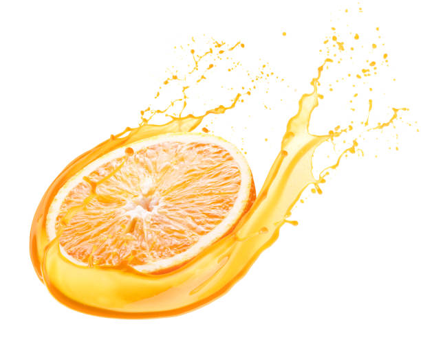 istock orange in juice splash isolated on a white background 917872832