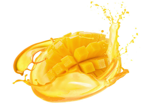 istock mango in juice splash isolated on a white background 917872930